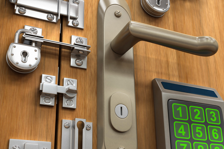 various-locks-on-a-residential-door